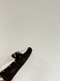 LACE-UP LOAFERS IN DARK CHOCOLATE SUEDE AND WHITE FLEECE LINING