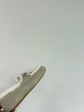 LACE-UP LOAFERS IN BEIGE SUEDE AND WHITE FLEECE LINING