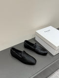 FURRY LOAFERS IN BLACK CALF HAIR