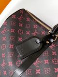 KEEPALL BANDOULIÈRE 45 IN BLACK MONOGRAM TOMETTE CANVAS