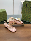 GG HORSEBIT PUMP PASTEL PINK LAMBSKIN