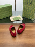 HORSEBIT LOAFER IN CHERRY RED SUEDE WITH GOLD HARDWARE
