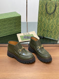 HORSEBIT ANKLE BOOTS 4.5CM IN ARMY GREEN CALFSKIN