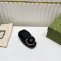 GG BALLET SUPER SLIM BLACK LAMBSKIN