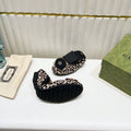 GG BALLET SUPER SLIM LEOPARD PATTERN LAMBSKIN