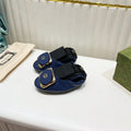 GG BALLET SUPER SLIM NAVY LAMBSKIN