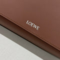 FLAMENCO SATCHEL 34 IN PECAN BROWN SHINY SUPPLE CALFSKIN