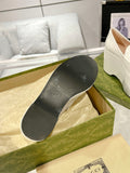 GG HORSEBIT PLATFORM LOAFER WHITE CALFSKIN
