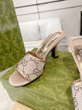 GG CRYSTALS HIGH SANDAL CREAM CANVAS
