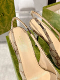 HORSEBIT SLINGBACK 105 IN TAN BEIGE CANVAS