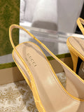 HORSEBIT SLINGBACK 105 IN YELLOW CANVAS