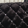 FLAP BAG 23 ATTACHED DIAMOND IN BLACK VELVET GOLD HARDWARE