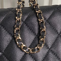 HOBO BAG 21 IN BLACK GRAINED CALFSKIN GOLD HARDWARE