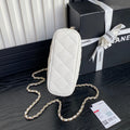 HOBO BAG 21 IN WHITE GRAINED CALFSKIN GOLD HARDWARE