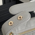 HOBO BAG 21 IN RHINO GRAY GRAINED CALFSKIN GOLD HARDWARE