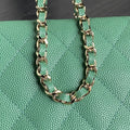 HOBO BAG 21 IN GREENISH GRAINED CALFSKIN GOLD HARDWARE
