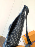 DUO CROSSBAG BAG 42 IN BLUE AND WHITE MONOGRAM SHADOW COWHIDE