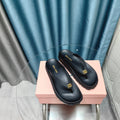 Flip Flop Sandals Black Calfskin