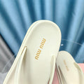Flip Flop Sandals Macaroon Cream Calfskin