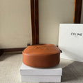 SMALL HELOÏSE BAG CUIR 22 IN GINGER ORANGE CALFSKIN EMBOSSED LOGO