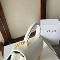 TEEN NINO BAG 20 IN WHITE SOFT CALFSKIN GOLD HARDWARE