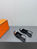 INNOCENTE SLINGBACK IN BLACK CALFSKIN