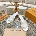ISOLA HIGH 55 MM MULE IN WHITE CALFSKIN