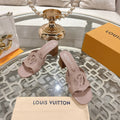 ISOLA HIGH 55 MM MULE IN DUSTY PINK CALFSKIN