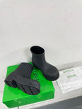FIREMAN BOOTS IN BLACK RUBBER WITH ICONIC INTRECCIO MOTIF