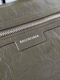SUPERBUSY LARGE SLING BAG 42 IN KHAKI GREEN LAMBSKIN