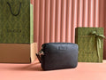 SMALL CROSSBODY BAG 24 WITH TAG IN BLACK CALFSKIN AND CANVAS TRIM