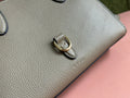 SMALL JACKIE 24 TOTE IN DARK BEIGE LAMBSKIN