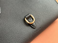 JACKIE SMALL TOTE BAG 24 IN BLACK CALFSKIN GOLD HARDWARE