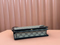 EMBLEM WALLET GG MONOGRAM 20 IN DARK BROWN AND BLACK CALFSKIN