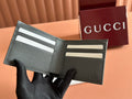 INTERIOR GG BI-FOLD WALLET 11 IN GREY CALFSKIN