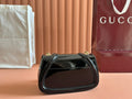SMALL BLONDIE SHOULDER BAG 21.5 IN BLACK PATENT CALFSKIN