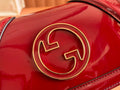 SMALL BLONDIE SHOULDER BAG 21.5 IN RED PATENT CALFSKIN