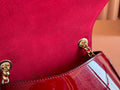 SMALL BLONDIE SHOULDER BAG 21.5 IN RED PATENT CALFSKIN