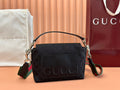 SMALL CROSSBODY BAG 19 IN BLACK CANVAS MONOGRAM LOGO