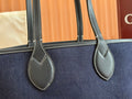 SMALL TOTISSIMA REVERSIBLE TOTE 22 IN DARK BLUE DENIM ONE SIDE BEIGE AND BLUE CALFSKIN ON THE OTHER