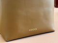 EMBLEM SMALL BUCKET BAG 19 IN BROWN SMOOTH CALFSKIN