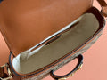 SMALL HORSEBIT 1955 SHOULDER BAG 20 IN BEIGE AND DARK BROWN NEW GG MONOGRAM CALFSKIN