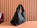 SOFTBIT MAXI SHOULDER BAG 46 IN BLACK GRAINY LAMBSKIN