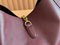 SOFTBIT MAXI SHOULDER BAG 46 IN BURGUNDY GRAINY LAMBSKIN