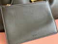 SOFTBIT MAXI SHOULDER BAG 46 IN DARK GREEN GRAINY LAMBSKIN