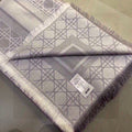 SQUARE SCARF 140 CM IN LIGHT PURPLE MIX WHITE  WOOL AND SILK  415456