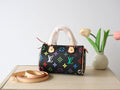 EAST WEST 15 BAG IN BLACK MIX COLORFUL CALFSKIN