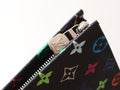 TOILETRY POUCH 25 IN BLACK MIX COLORFUL CALFSKIN