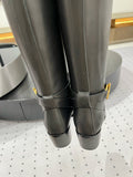 JUSTINE BOOT 6 CM IN BLACK CALFSKIN