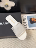 FLAT SLIDE IN WHITE MESH AND SUEDE